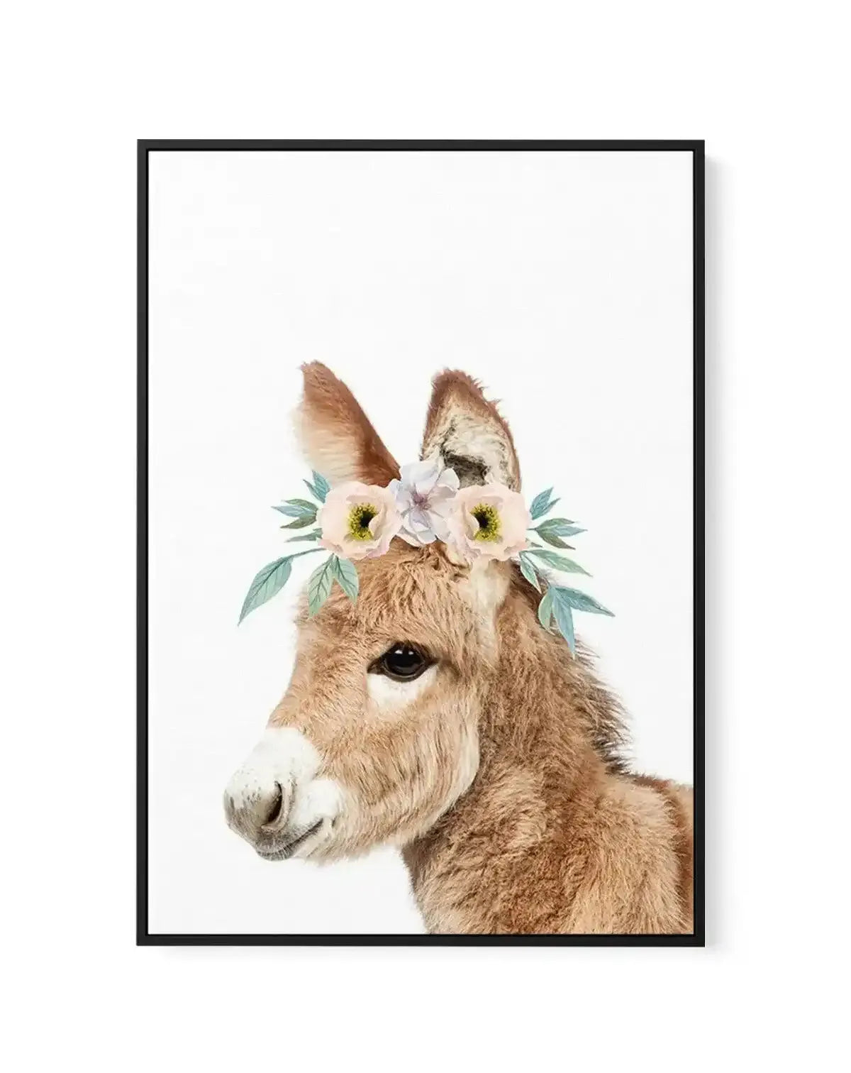 Little Pony | Flower Crown | Framed Canvas-CANVAS-You can shop wall art online with Olive et Oriel for everything from abstract art to fun kids wall art. Our beautiful modern art prints and canvas art are available from large canvas prints to wall art paintings and our proudly Australian artwork collection offers only the highest quality framed large wall art and canvas art Australia - You can buy fashion photography prints or Hampton print posters and paintings on canvas from Olive et Oriel and