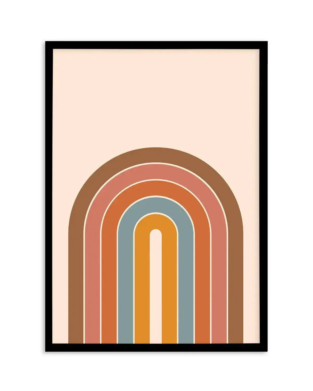 Little Retro Rainbow Art Print-PRINT-Olive et Oriel-Olive et Oriel-A5 | 5.8" x 8.3" | 14.8 x 21cm-Black-With White Border-Buy-Australian-Art-Prints-Online-with-Olive-et-Oriel-Your-Artwork-Specialists-Austrailia-Decorate-With-Coastal-Photo-Wall-Art-Prints-From-Our-Beach-House-Artwork-Collection-Fine-Poster-and-Framed-Artwork