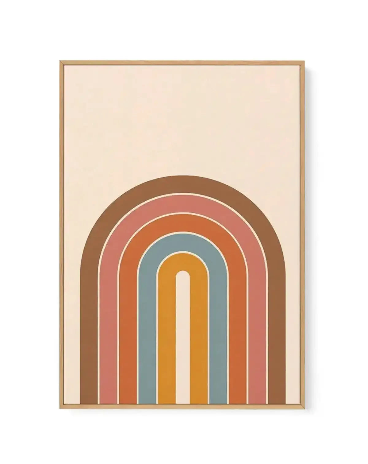 Little Retro Rainbow | Framed Canvas-CANVAS-You can shop wall art online with Olive et Oriel for everything from abstract art to fun kids wall art. Our beautiful modern art prints and canvas art are available from large canvas prints to wall art paintings and our proudly Australian artwork collection offers only the highest quality framed large wall art and canvas art Australia - You can buy fashion photography prints or Hampton print posters and paintings on canvas from Olive et Oriel and have 