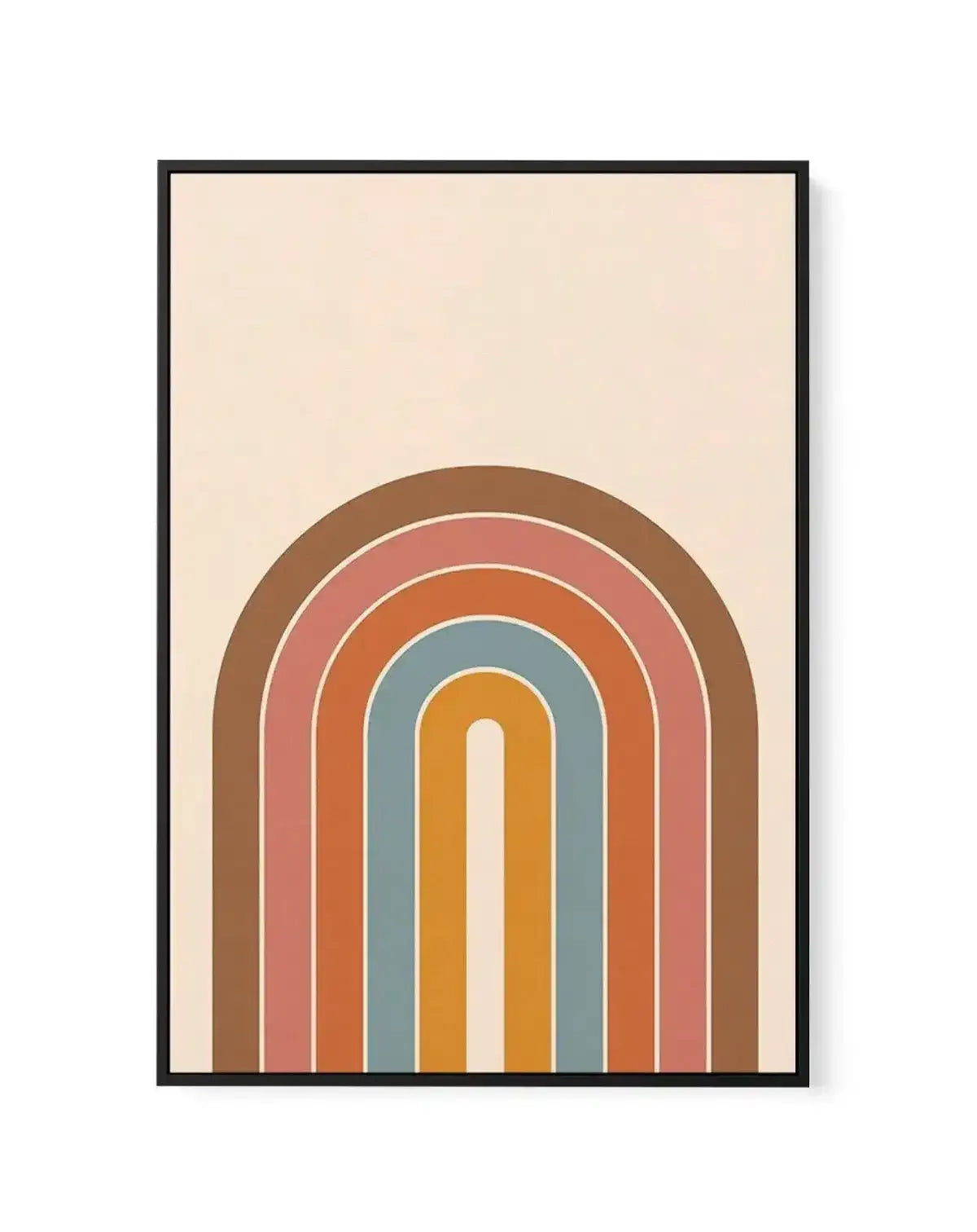 Little Retro Rainbow | Framed Canvas-CANVAS-You can shop wall art online with Olive et Oriel for everything from abstract art to fun kids wall art. Our beautiful modern art prints and canvas art are available from large canvas prints to wall art paintings and our proudly Australian artwork collection offers only the highest quality framed large wall art and canvas art Australia - You can buy fashion photography prints or Hampton print posters and paintings on canvas from Olive et Oriel and have 