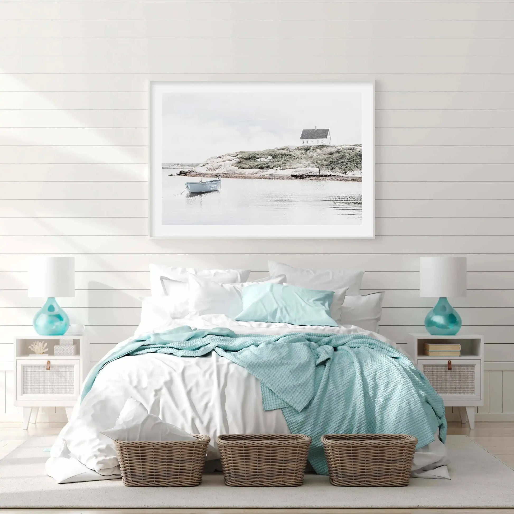 Little Blue Boat Art Print-PRINT-Olive et Oriel-Olive et Oriel-Buy-Australian-Art-Prints-Online-with-Olive-et-Oriel-Your-Artwork-Specialists-Austrailia-Decorate-With-Coastal-Photo-Wall-Art-Prints-From-Our-Beach-House-Artwork-Collection-Fine-Poster-and-Framed-Artwork
