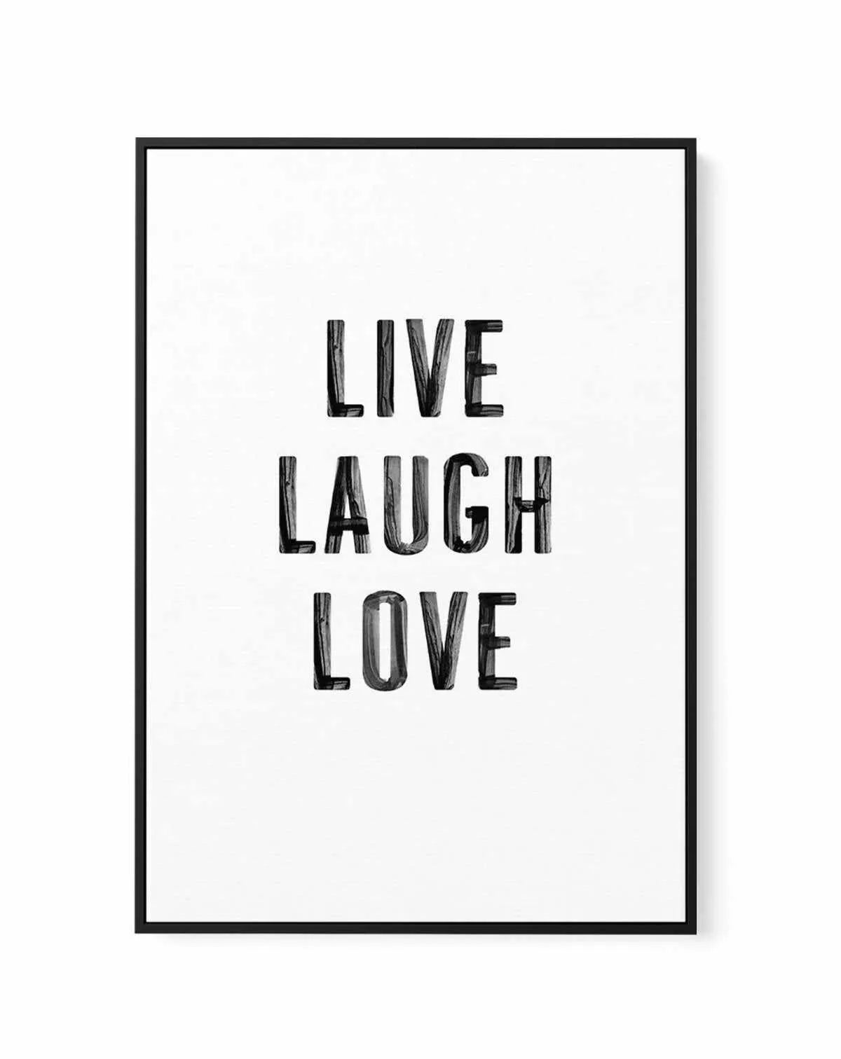 Live Laugh Love | 3 Colour Options | Framed Canvas-CANVAS-You can shop wall art online with Olive et Oriel for everything from abstract art to fun kids wall art. Our beautiful modern art prints and canvas art are available from large canvas prints to wall art paintings and our proudly Australian artwork collection offers only the highest quality framed large wall art and canvas art Australia - You can buy fashion photography prints or Hampton print posters and paintings on canvas from Olive et O