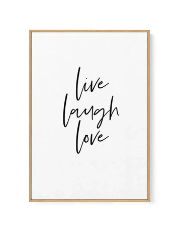 Live, Laugh, Love | Framed Canvas-CANVAS-You can shop wall art online with Olive et Oriel for everything from abstract art to fun kids wall art. Our beautiful modern art prints and canvas art are available from large canvas prints to wall art paintings and our proudly Australian artwork collection offers only the highest quality framed large wall art and canvas art Australia - You can buy fashion photography prints or Hampton print posters and paintings on canvas from Olive et Oriel and have the
