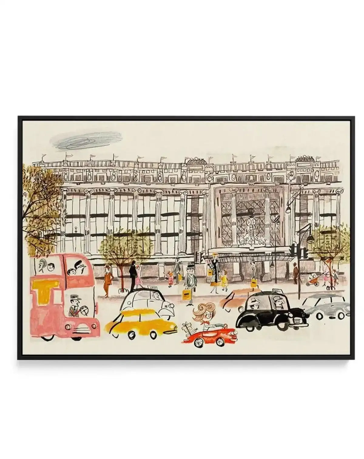 London City Illustration | Framed Canvas-CANVAS-You can shop wall art online with Olive et Oriel for everything from abstract art to fun kids wall art. Our beautiful modern art prints and canvas art are available from large canvas prints to wall art paintings and our proudly Australian artwork collection offers only the highest quality framed large wall art and canvas art Australia - You can buy fashion photography prints or Hampton print posters and paintings on canvas from Olive et Oriel and h