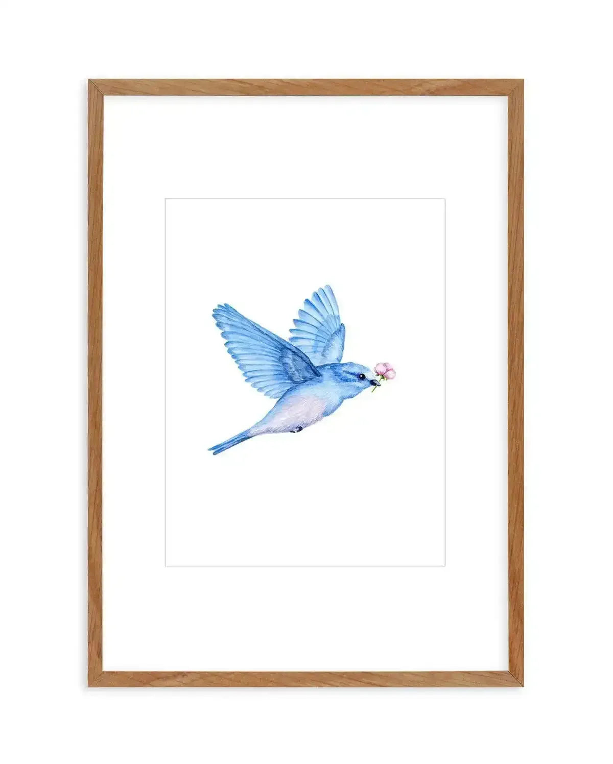 Love Bird I Art Print-PRINT-Olive et Oriel-Olive et Oriel-50x70 cm | 19.6" x 27.5"-Walnut-With White Border-Buy-Australian-Art-Prints-Online-with-Olive-et-Oriel-Your-Artwork-Specialists-Austrailia-Decorate-With-Coastal-Photo-Wall-Art-Prints-From-Our-Beach-House-Artwork-Collection-Fine-Poster-and-Framed-Artwork