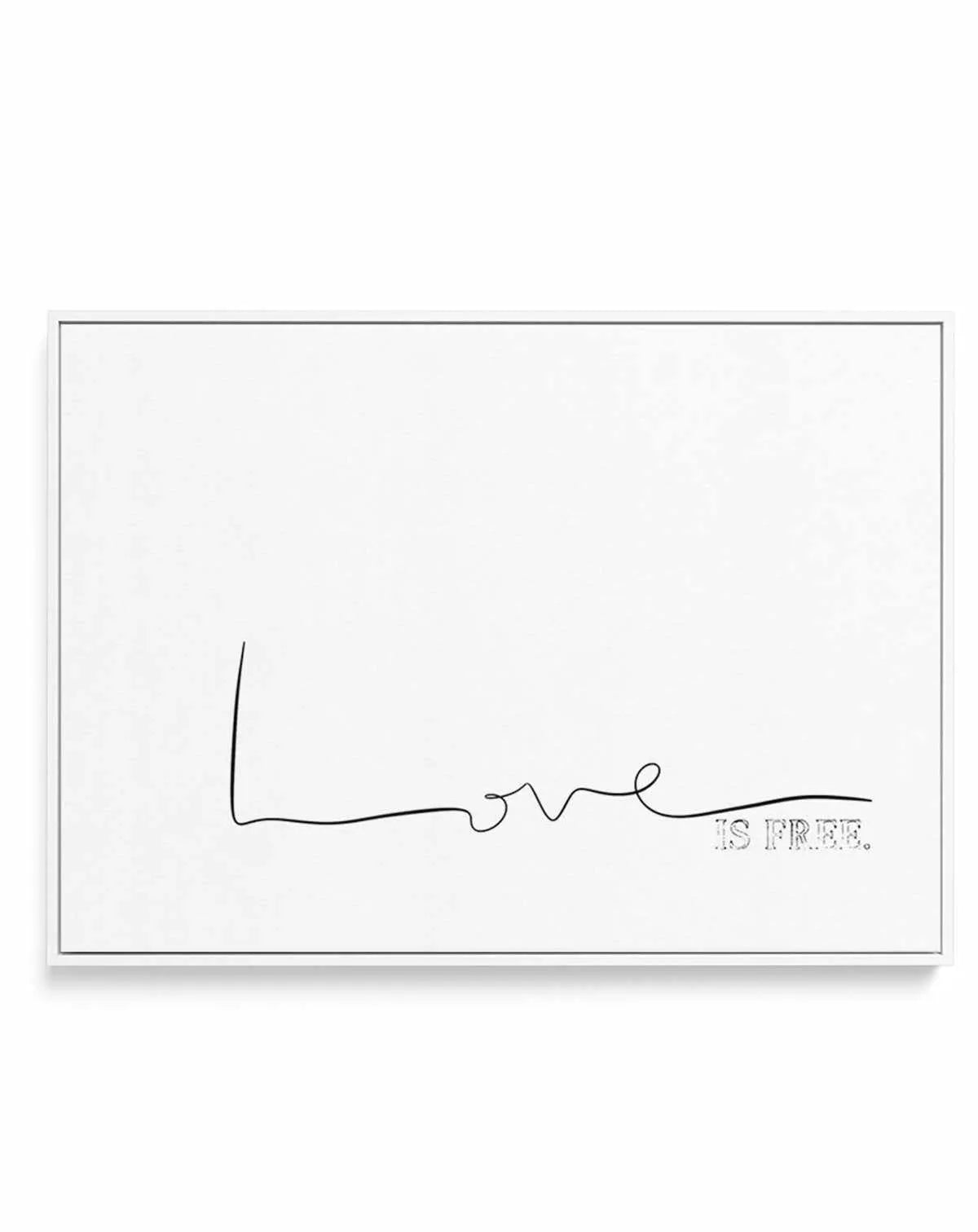 Love Is Free | Framed Canvas-CANVAS-You can shop wall art online with Olive et Oriel for everything from abstract art to fun kids wall art. Our beautiful modern art prints and canvas art are available from large canvas prints to wall art paintings and our proudly Australian artwork collection offers only the highest quality framed large wall art and canvas art Australia - You can buy fashion photography prints or Hampton print posters and paintings on canvas from Olive et Oriel and have them del