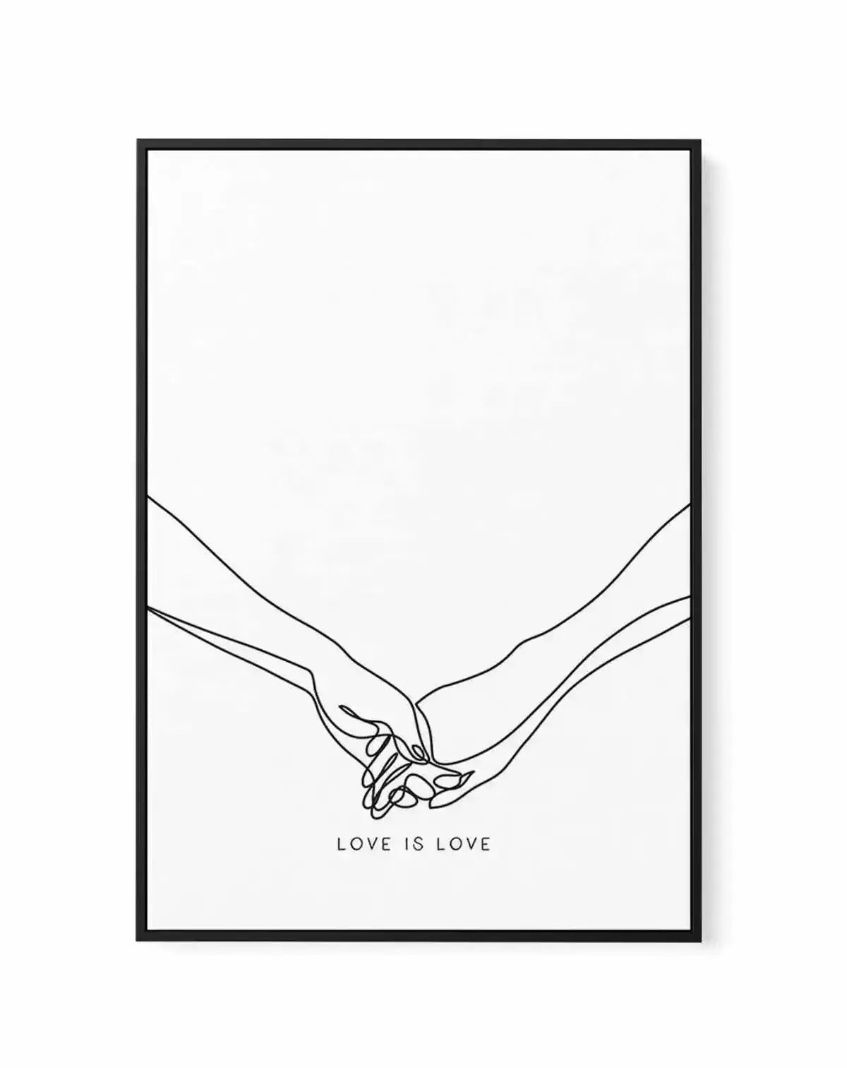 Love Is Love | Holding Hands | Framed Canvas-CANVAS-You can shop wall art online with Olive et Oriel for everything from abstract art to fun kids wall art. Our beautiful modern art prints and canvas art are available from large canvas prints to wall art paintings and our proudly Australian artwork collection offers only the highest quality framed large wall art and canvas art Australia - You can buy fashion photography prints or Hampton print posters and paintings on canvas from Olive et Oriel a