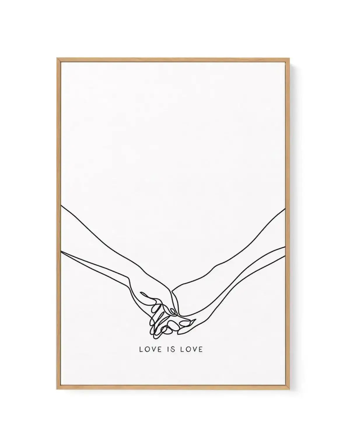 Love Is Love | Holding Hands | Framed Canvas-CANVAS-You can shop wall art online with Olive et Oriel for everything from abstract art to fun kids wall art. Our beautiful modern art prints and canvas art are available from large canvas prints to wall art paintings and our proudly Australian artwork collection offers only the highest quality framed large wall art and canvas art Australia - You can buy fashion photography prints or Hampton print posters and paintings on canvas from Olive et Oriel a