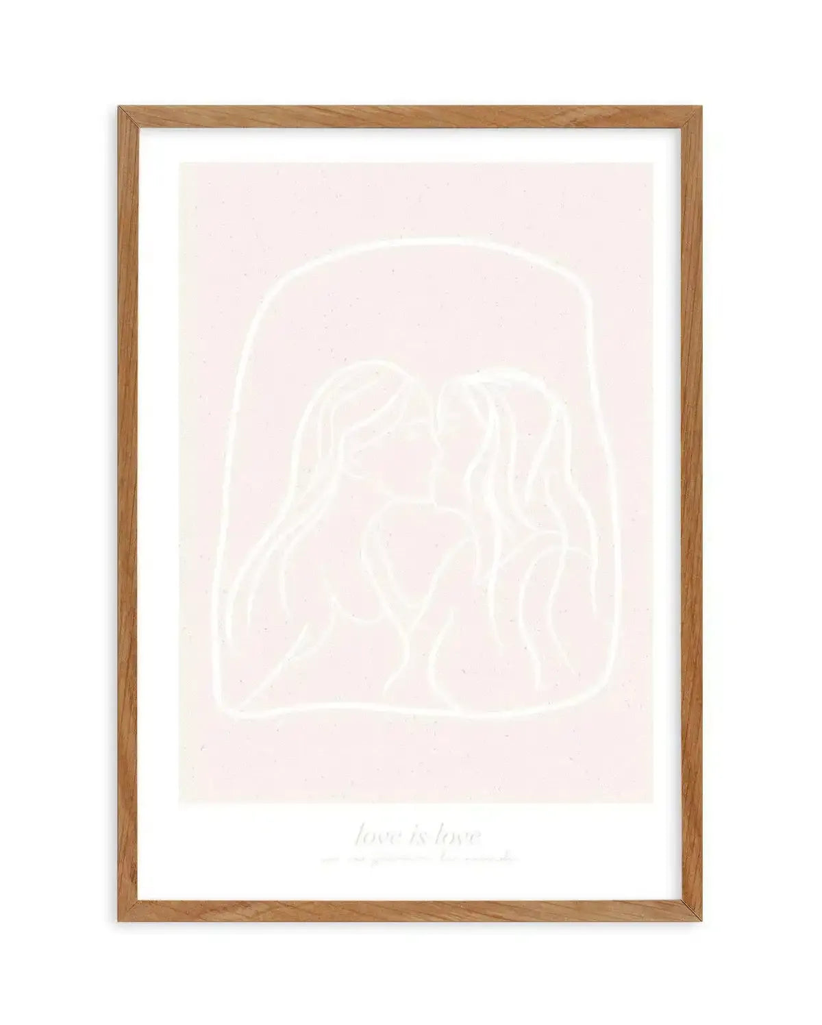 Love Is Love I Art Print-PRINT-Olive et Oriel-Olive et Oriel-50x70 cm | 19.6" x 27.5"-Walnut-With White Border-Buy-Australian-Art-Prints-Online-with-Olive-et-Oriel-Your-Artwork-Specialists-Austrailia-Decorate-With-Coastal-Photo-Wall-Art-Prints-From-Our-Beach-House-Artwork-Collection-Fine-Poster-and-Framed-Artwork