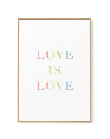 Love is Love | Rainbow | Framed Canvas-CANVAS-You can shop wall art online with Olive et Oriel for everything from abstract art to fun kids wall art. Our beautiful modern art prints and canvas art are available from large canvas prints to wall art paintings and our proudly Australian artwork collection offers only the highest quality framed large wall art and canvas art Australia - You can buy fashion photography prints or Hampton print posters and paintings on canvas from Olive et Oriel and hav