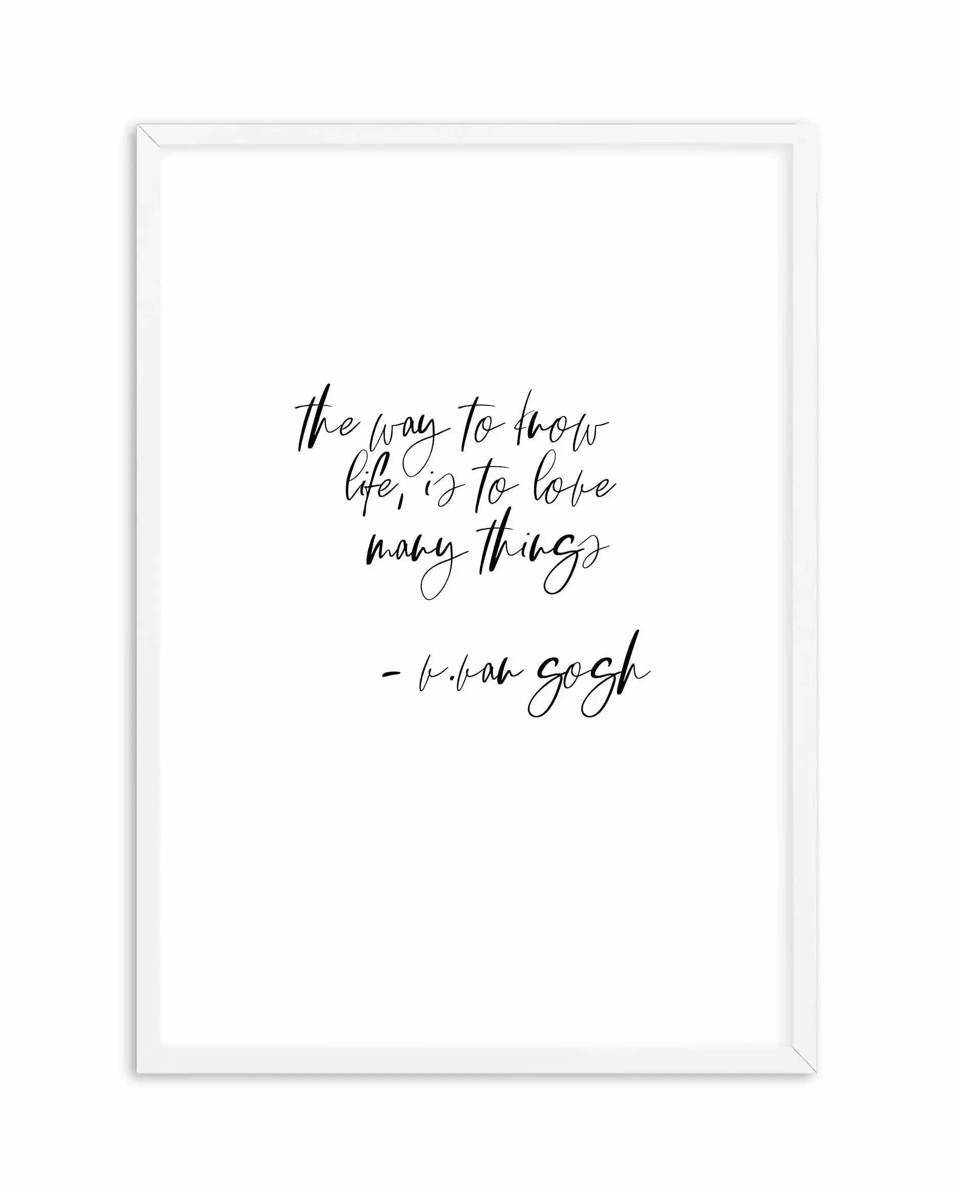 Love Many Things Art Print-PRINT-Olive et Oriel-Olive et Oriel-A4 | 8.3" x 11.7" | 21 x 29.7cm-White-With White Border-Buy-Australian-Art-Prints-Online-with-Olive-et-Oriel-Your-Artwork-Specialists-Austrailia-Decorate-With-Coastal-Photo-Wall-Art-Prints-From-Our-Beach-House-Artwork-Collection-Fine-Poster-and-Framed-Artwork