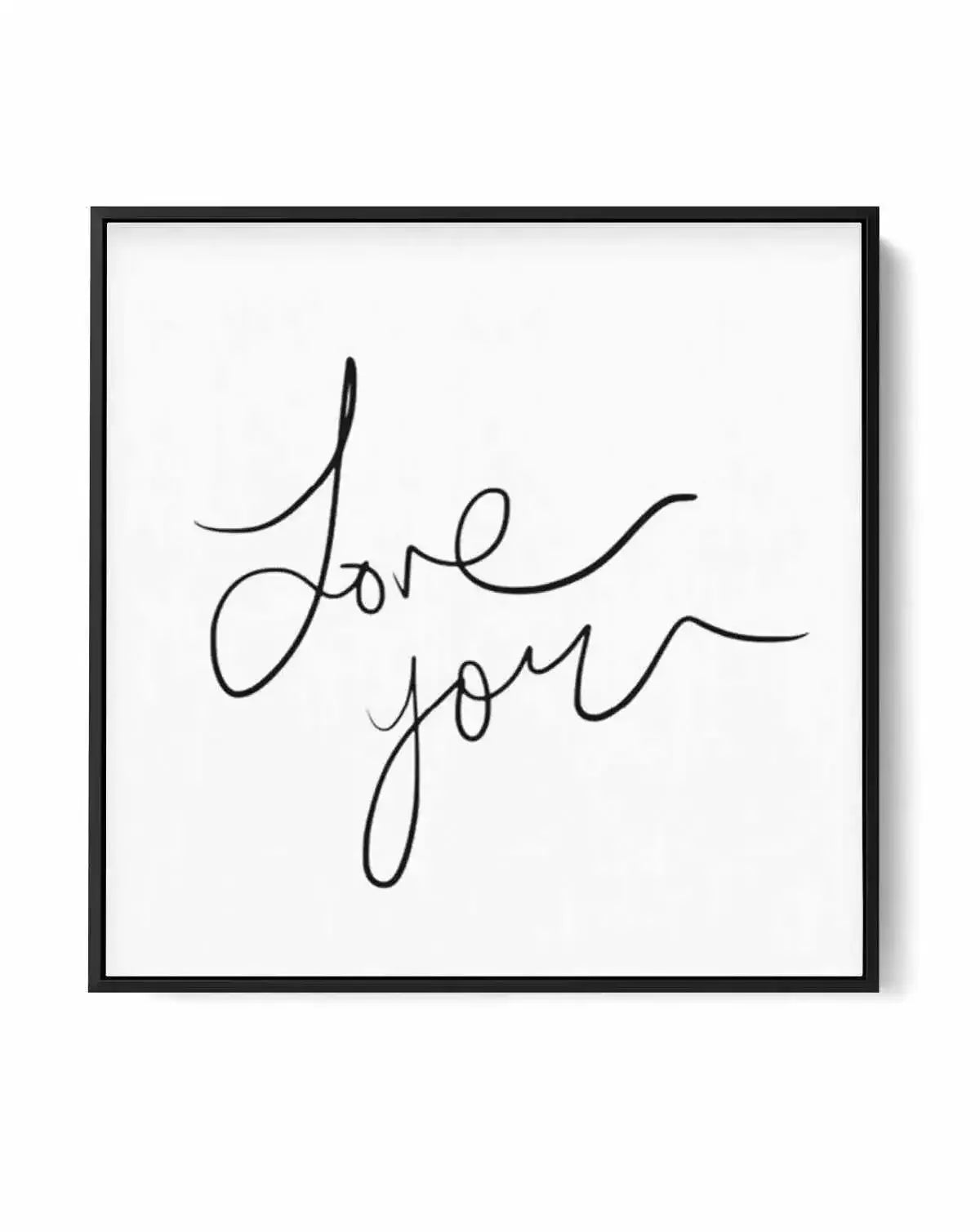 Love You SQ | Framed Canvas Art Print from Olive et Oriel where you can shop wallpaper and artworks online