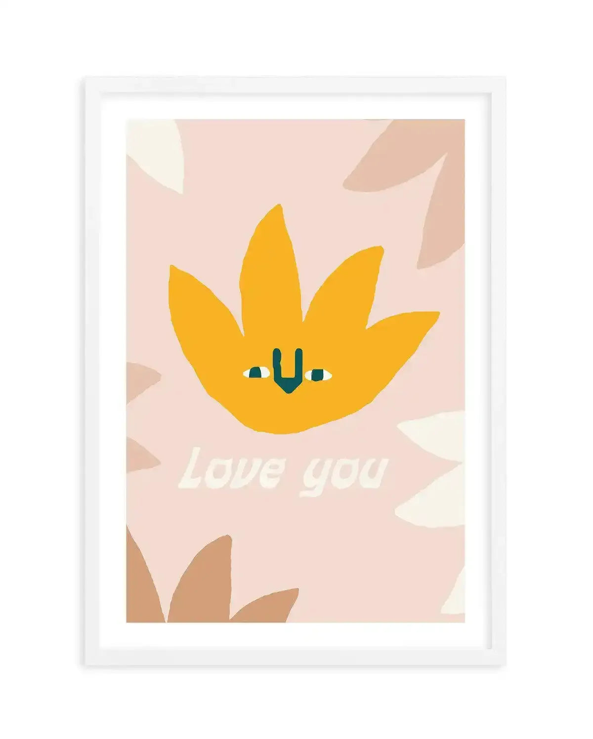 Love You | Wildflower Art Print-PRINT-Olive et Oriel-Olive et Oriel-A5 | 5.8" x 8.3" | 14.8 x 21cm-White-With White Border-Buy-Australian-Art-Prints-Online-with-Olive-et-Oriel-Your-Artwork-Specialists-Austrailia-Decorate-With-Coastal-Photo-Wall-Art-Prints-From-Our-Beach-House-Artwork-Collection-Fine-Poster-and-Framed-Artwork