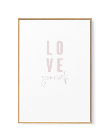 Love Yourself | 2 Colour Options | Framed Canvas-CANVAS-You can shop wall art online with Olive et Oriel for everything from abstract art to fun kids wall art. Our beautiful modern art prints and canvas art are available from large canvas prints to wall art paintings and our proudly Australian artwork collection offers only the highest quality framed large wall art and canvas art Australia - You can buy fashion photography prints or Hampton print posters and paintings on canvas from Olive et Ori
