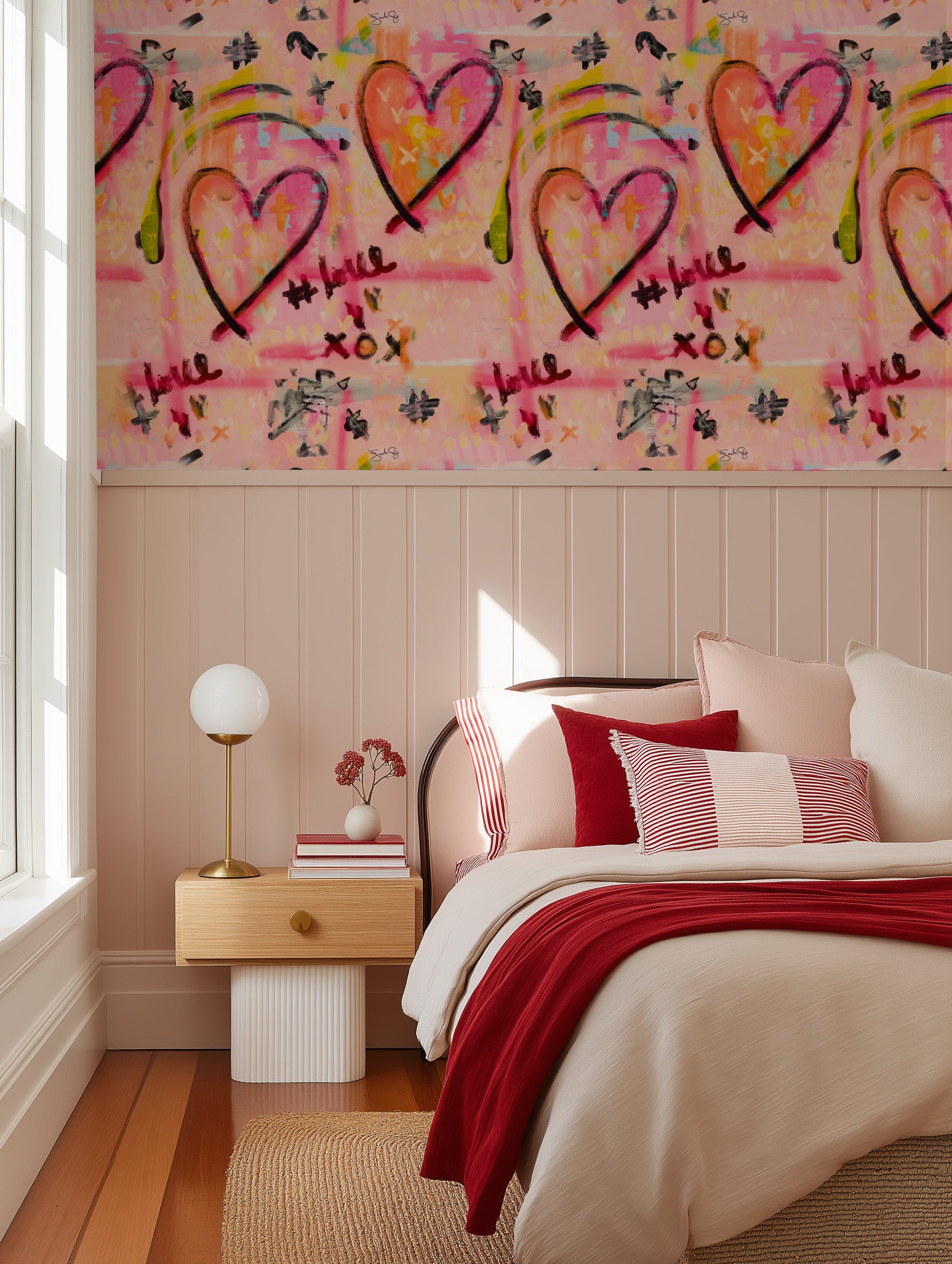 Love Your Mind Wallpaper by Jackie Green from Olive et Oriel where you can shop wallpaper and artworks online