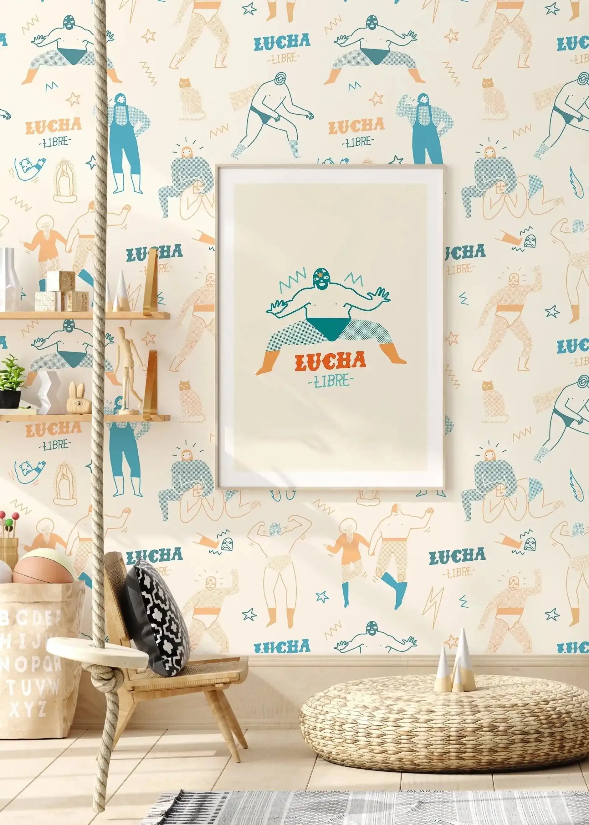 Lucha Libre Fighter Art Print-PRINT-Olive et Oriel-Olive et Oriel-Buy-Australian-Art-Prints-Online-with-Olive-et-Oriel-Your-Artwork-Specialists-Austrailia-Decorate-With-Coastal-Photo-Wall-Art-Prints-From-Our-Beach-House-Artwork-Collection-Fine-Poster-and-Framed-Artwork