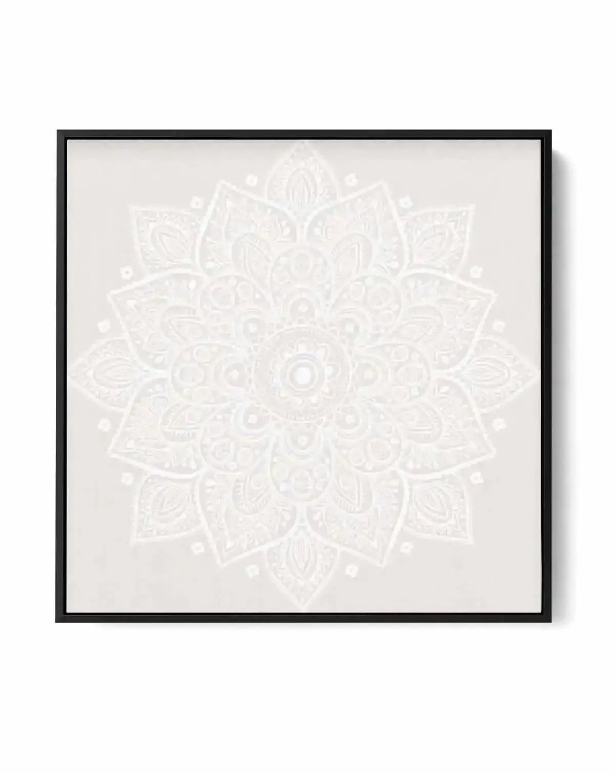 Mandala | Muted Blush SQ | Framed Canvas Art Print from Olive et Oriel where you can shop wallpaper and artworks online