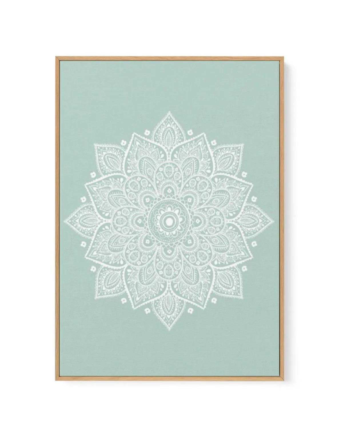 Mandala | Seafoam | Framed Canvas-CANVAS-You can shop wall art online with Olive et Oriel for everything from abstract art to fun kids wall art. Our beautiful modern art prints and canvas art are available from large canvas prints to wall art paintings and our proudly Australian artwork collection offers only the highest quality framed large wall art and canvas art Australia - You can buy fashion photography prints or Hampton print posters and paintings on canvas from Olive et Oriel and have the