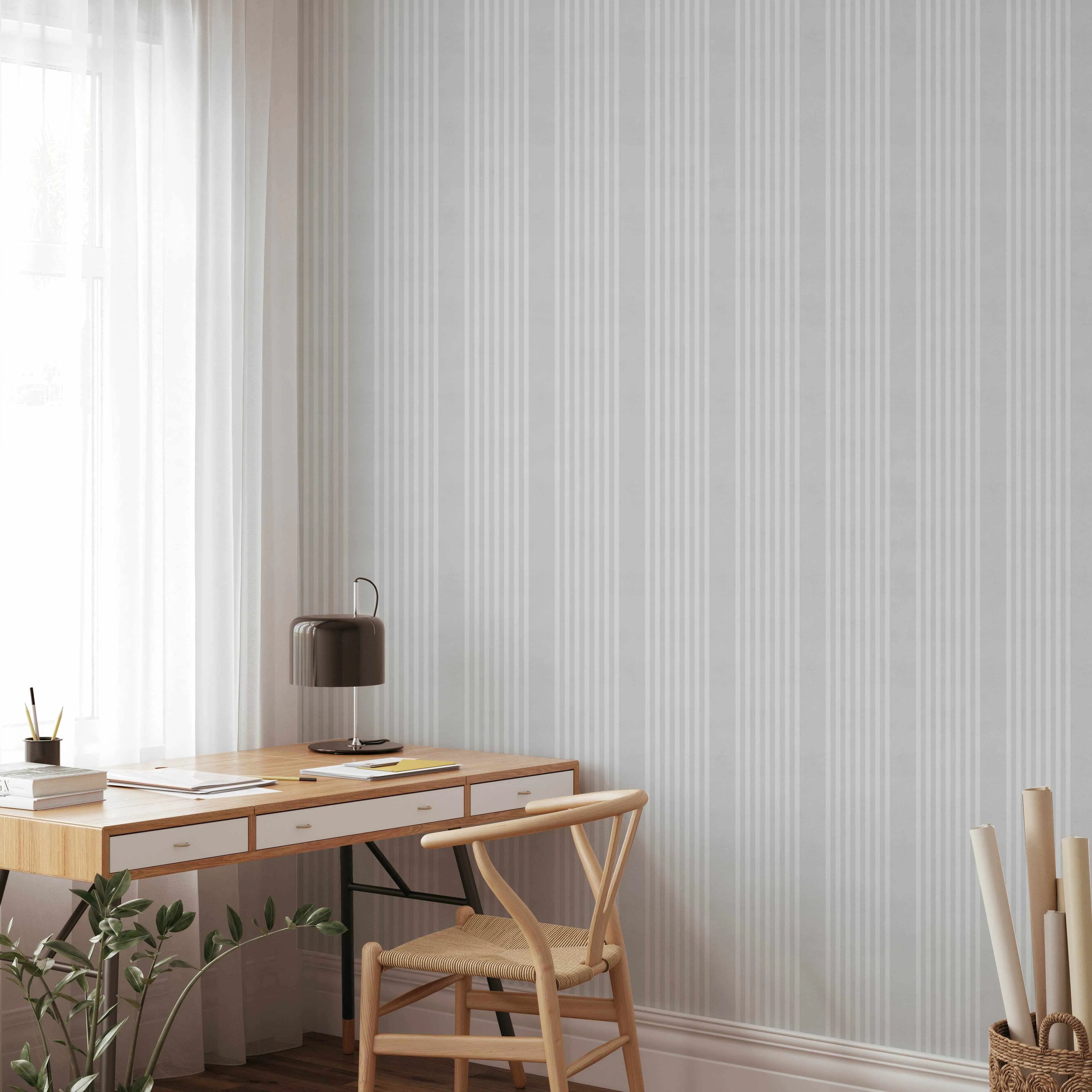 Manhattan Stripe Wallpaper from Olive et Oriel where you can shop wallpaper and artworks online