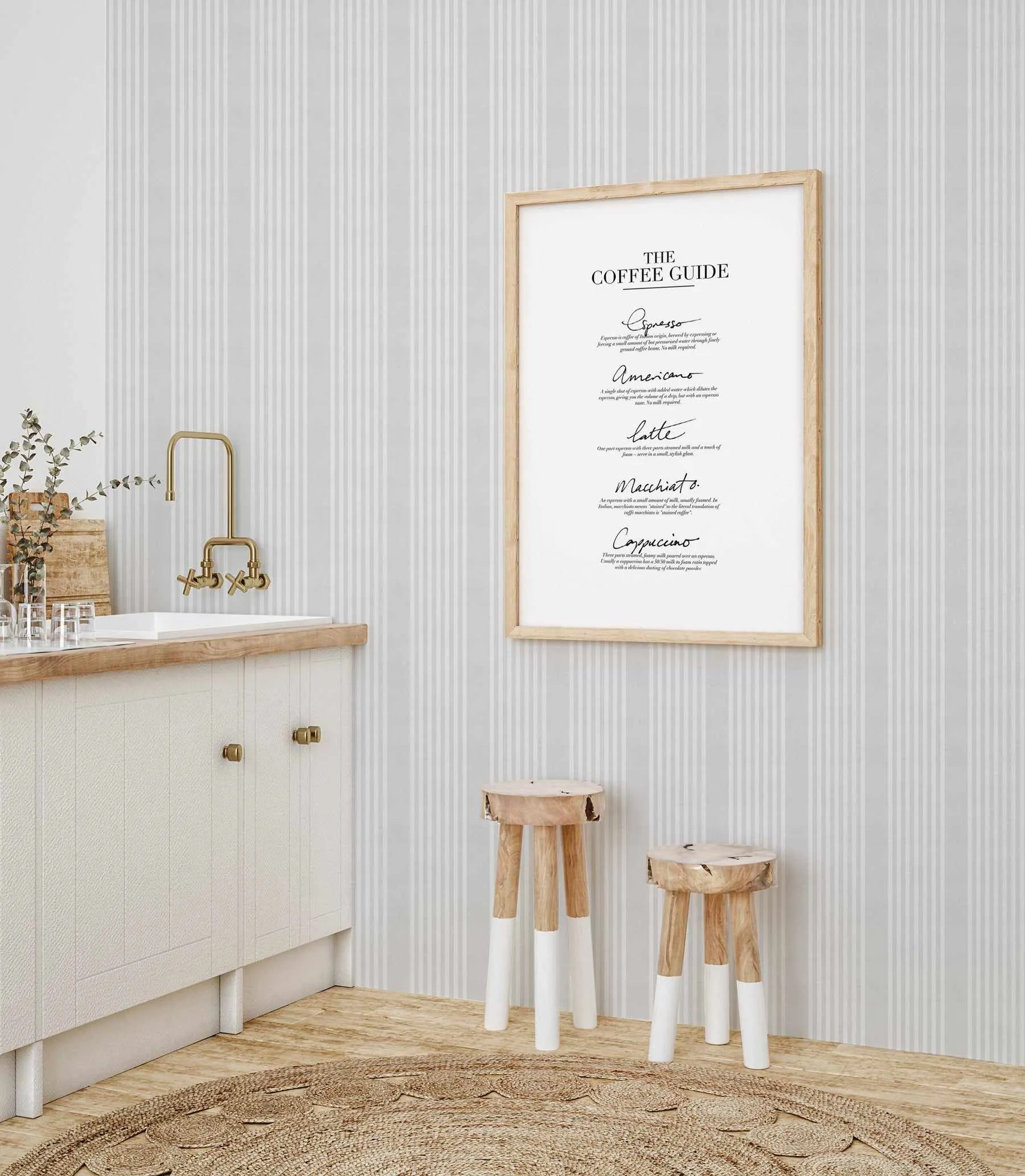 Manhattan Stripe Wallpaper from Olive et Oriel where you can shop wallpaper and artworks online