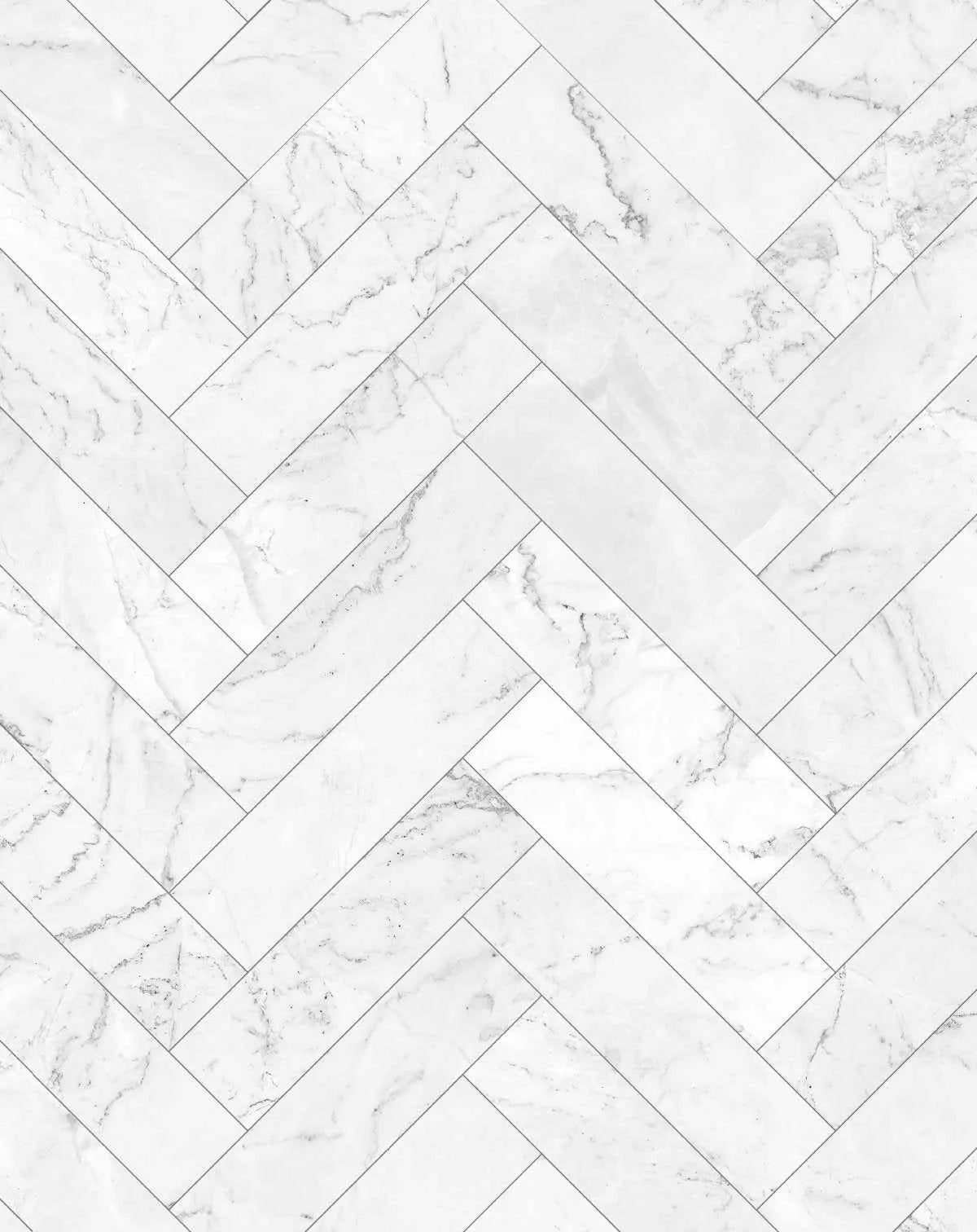 Marble Herringbone Tile Wallpaper - Olive et Oriel