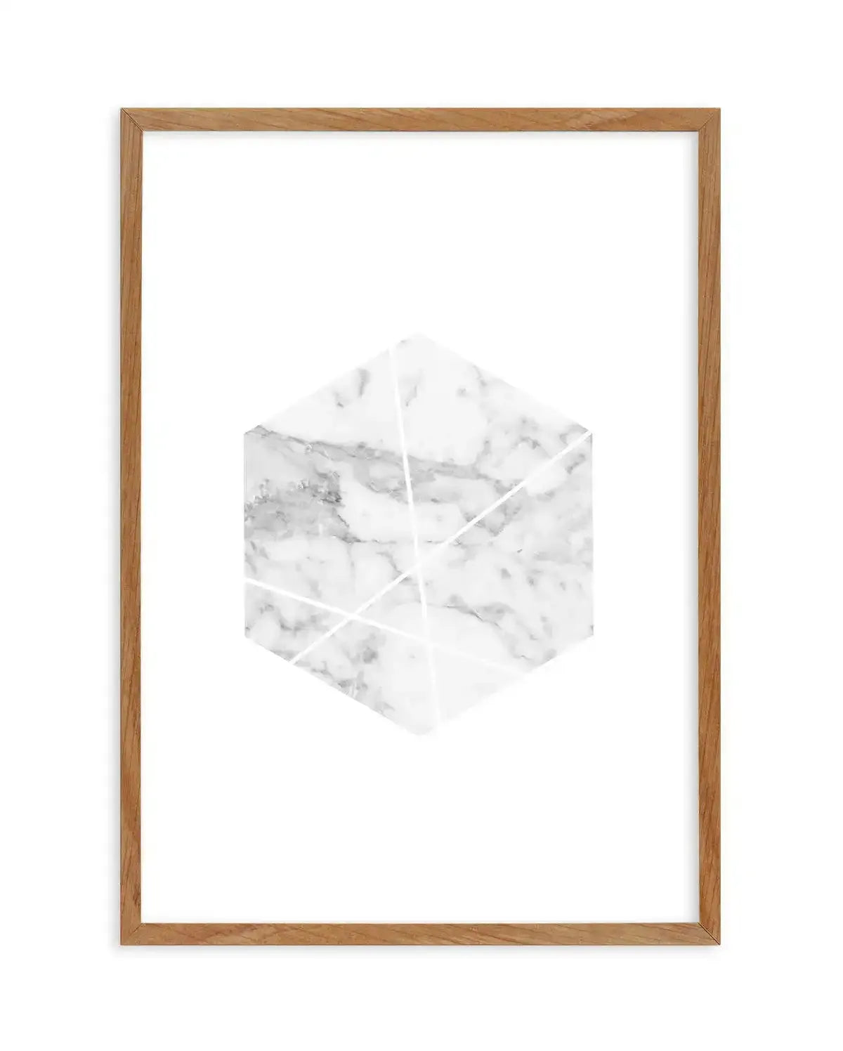 Marble Hex Art Print-PRINT-Olive et Oriel-Olive et Oriel-50x70 cm | 19.6" x 27.5"-Walnut-With White Border-Buy-Australian-Art-Prints-Online-with-Olive-et-Oriel-Your-Artwork-Specialists-Austrailia-Decorate-With-Coastal-Photo-Wall-Art-Prints-From-Our-Beach-House-Artwork-Collection-Fine-Poster-and-Framed-Artwork
