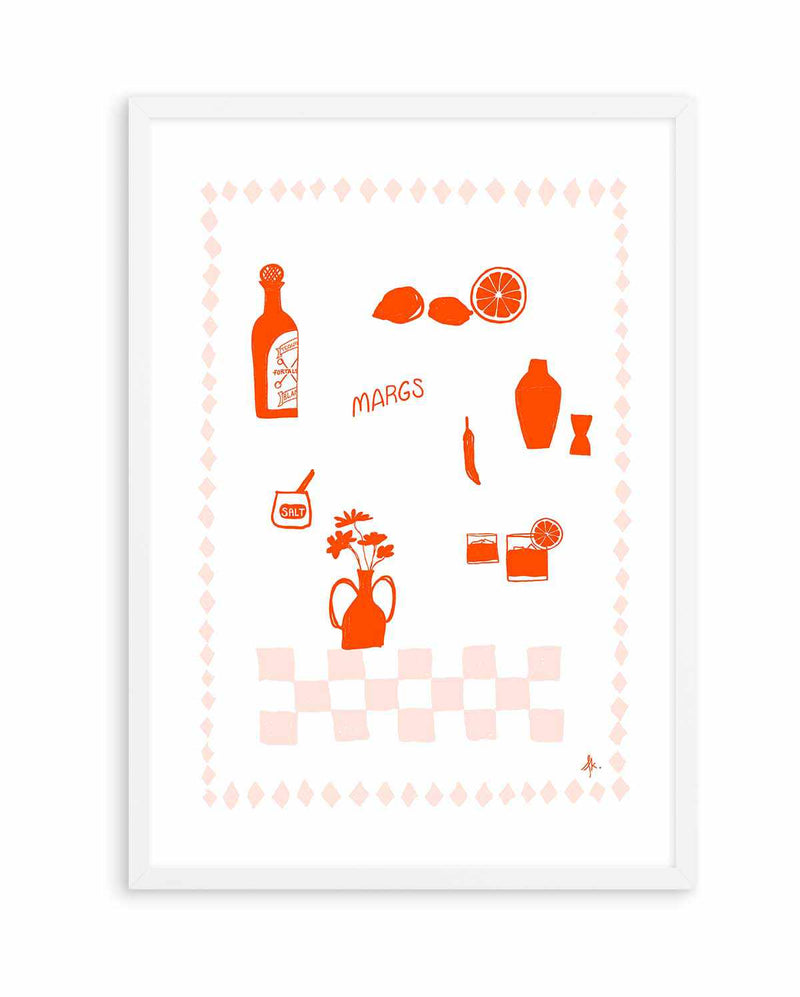 Margs Fire Red Pink by Anne Korako | Art Print