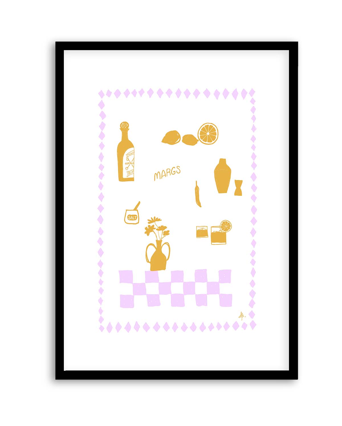 Margs Purple Golden by Anne Korako | Art Print