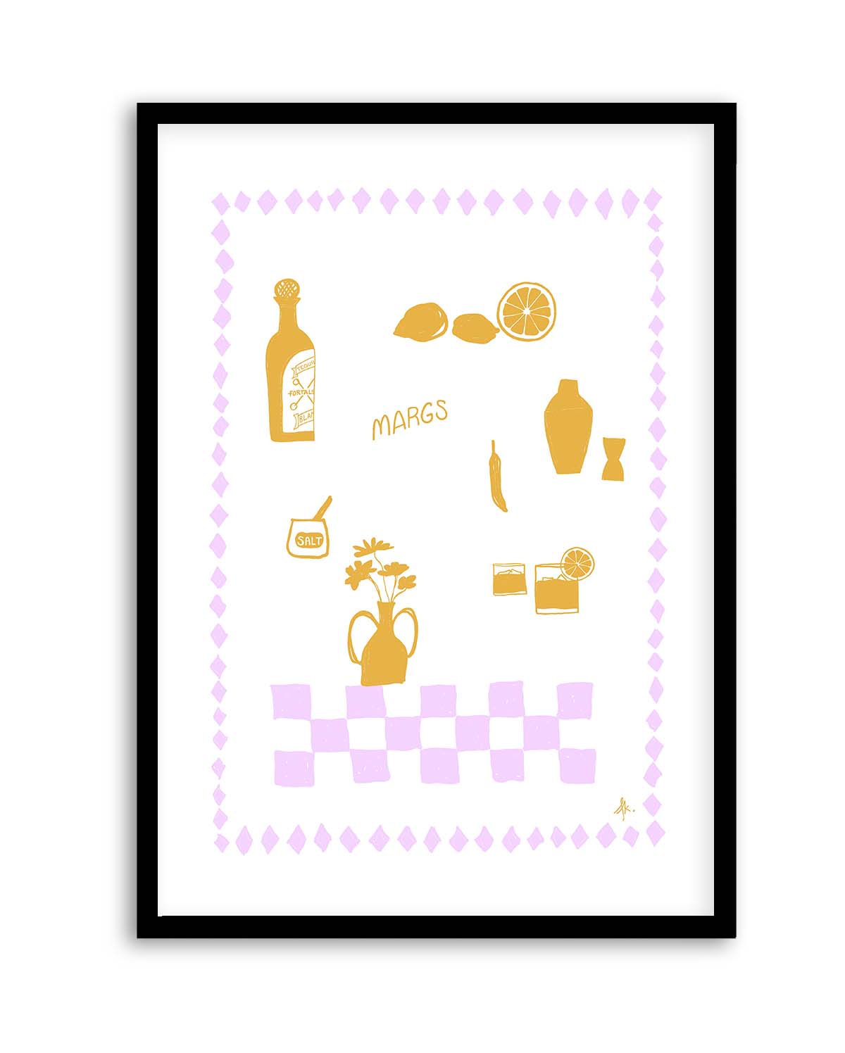 Margs Purple Golden by Anne Korako | Art Print