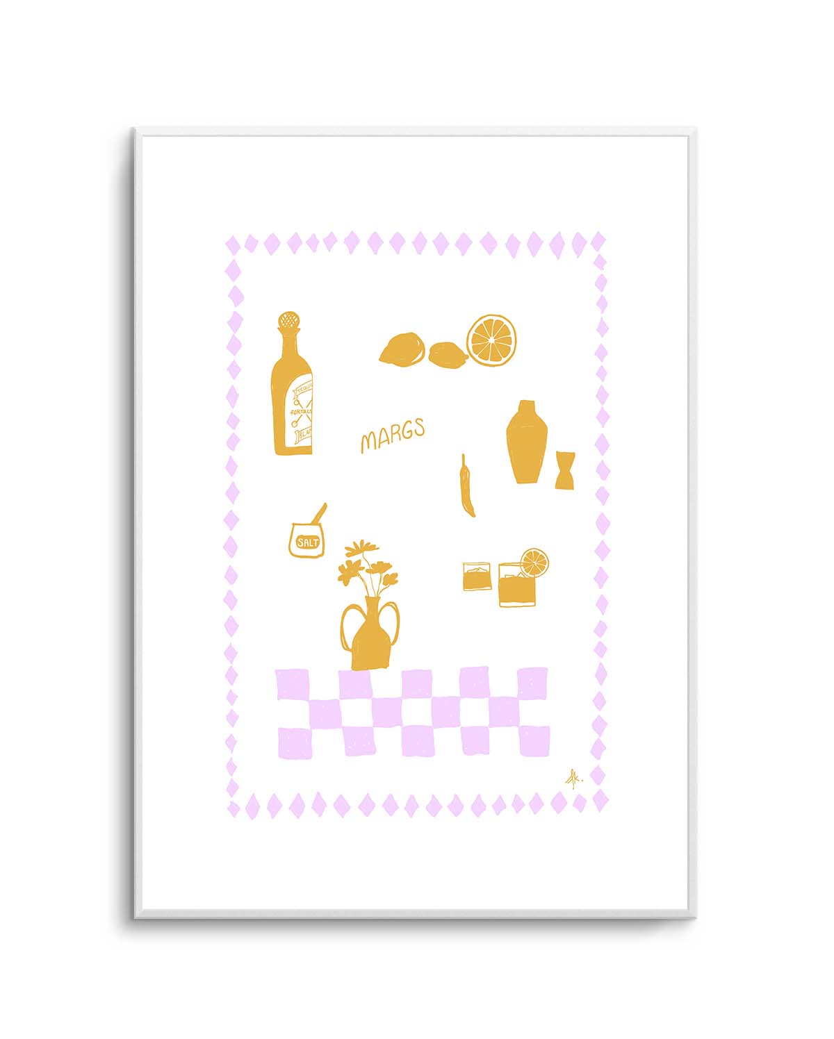 Margs Purple Golden by Anne Korako | Art Print