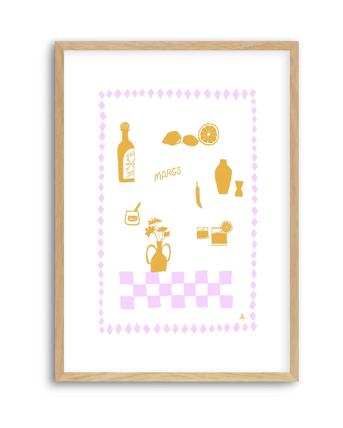 Margs Purple Golden by Anne Korako | Art Print