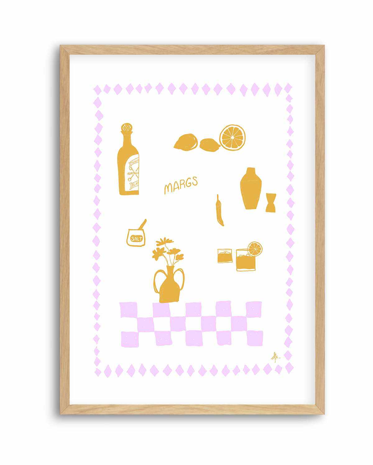 Margs Purple Golden by Anne Korako | Art Print