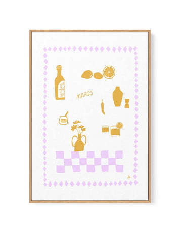 Margs Purple Golden by Anne Korako | Framed Canvas Art Print from Olive et Oriel where you can shop wallpaper and artworks online