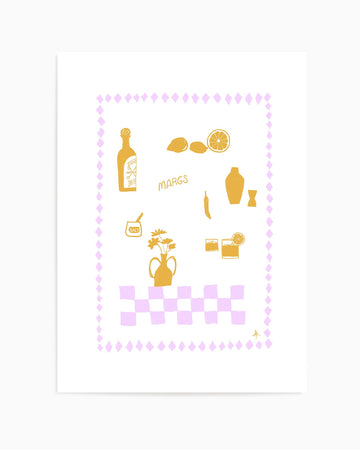 Margs Purple Golden by Anne Korako | Art Print from Olive et Oriel where you can shop wallpaper and artworks online