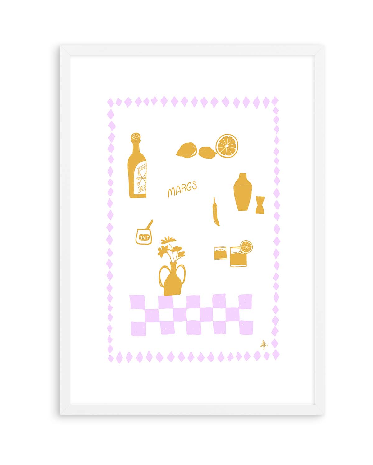 Margs Purple Golden by Anne Korako | Art Print