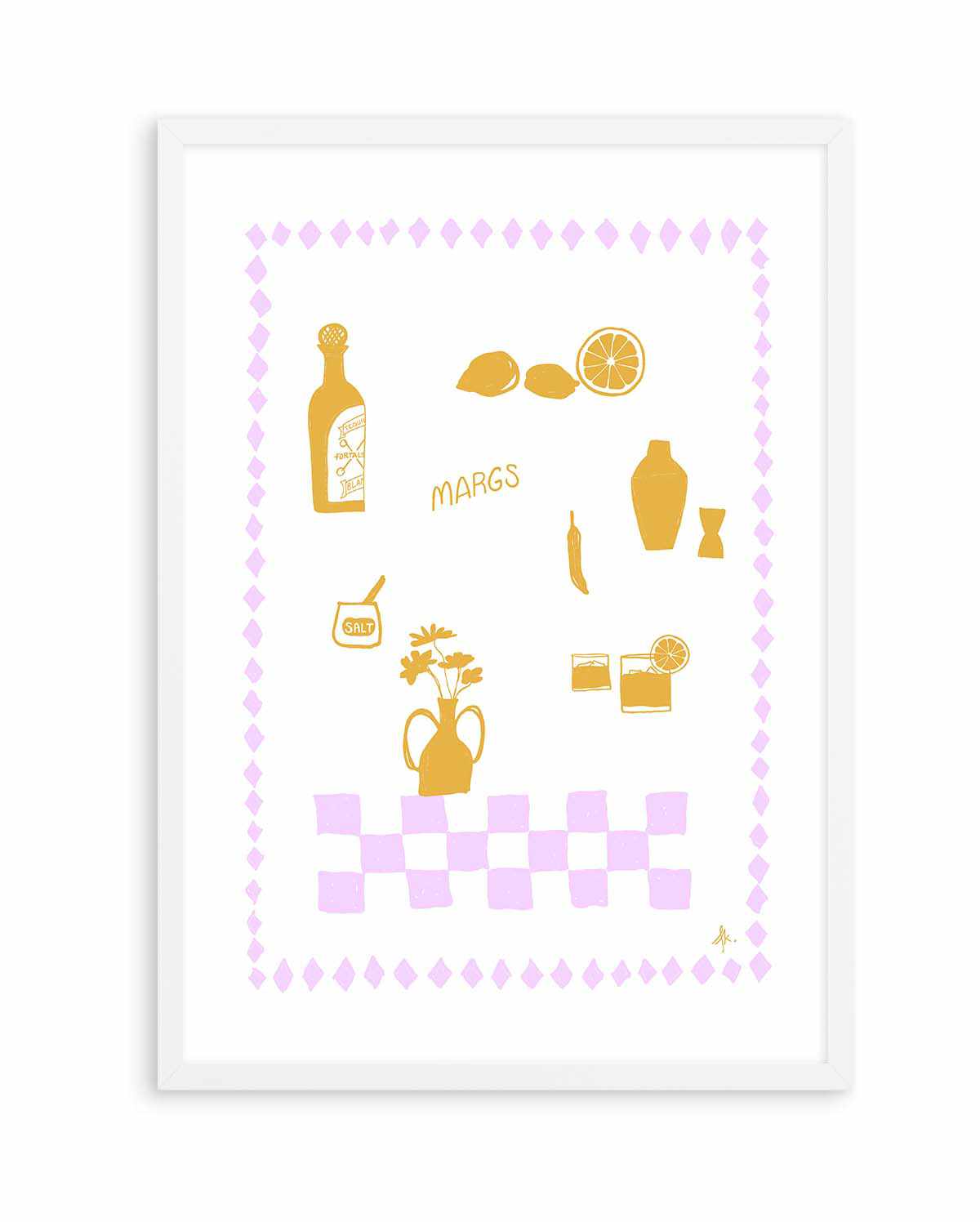 Margs Purple Golden by Anne Korako | Art Print