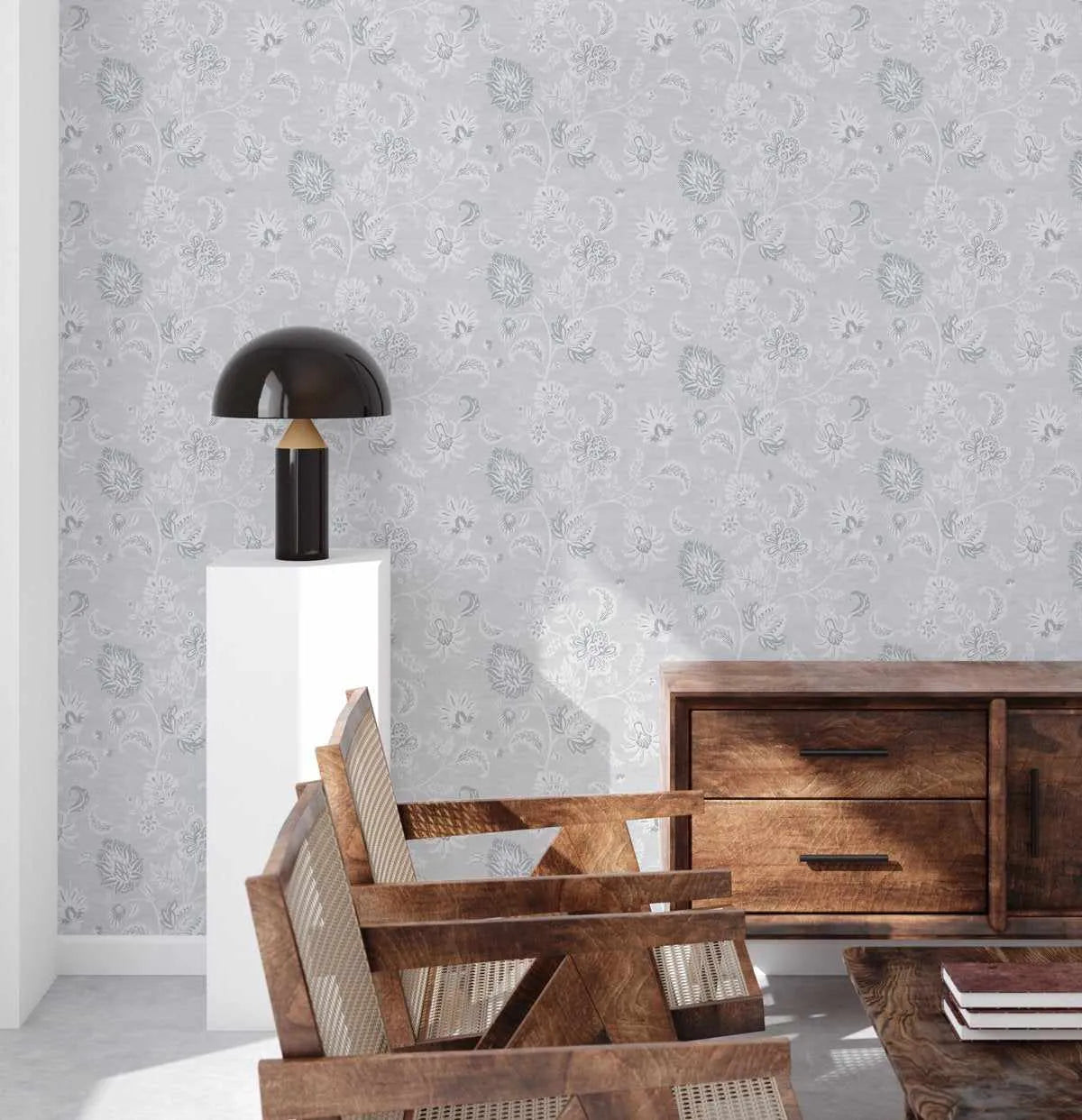 Marsielle in Salt Wallpaper - Olive et Oriel