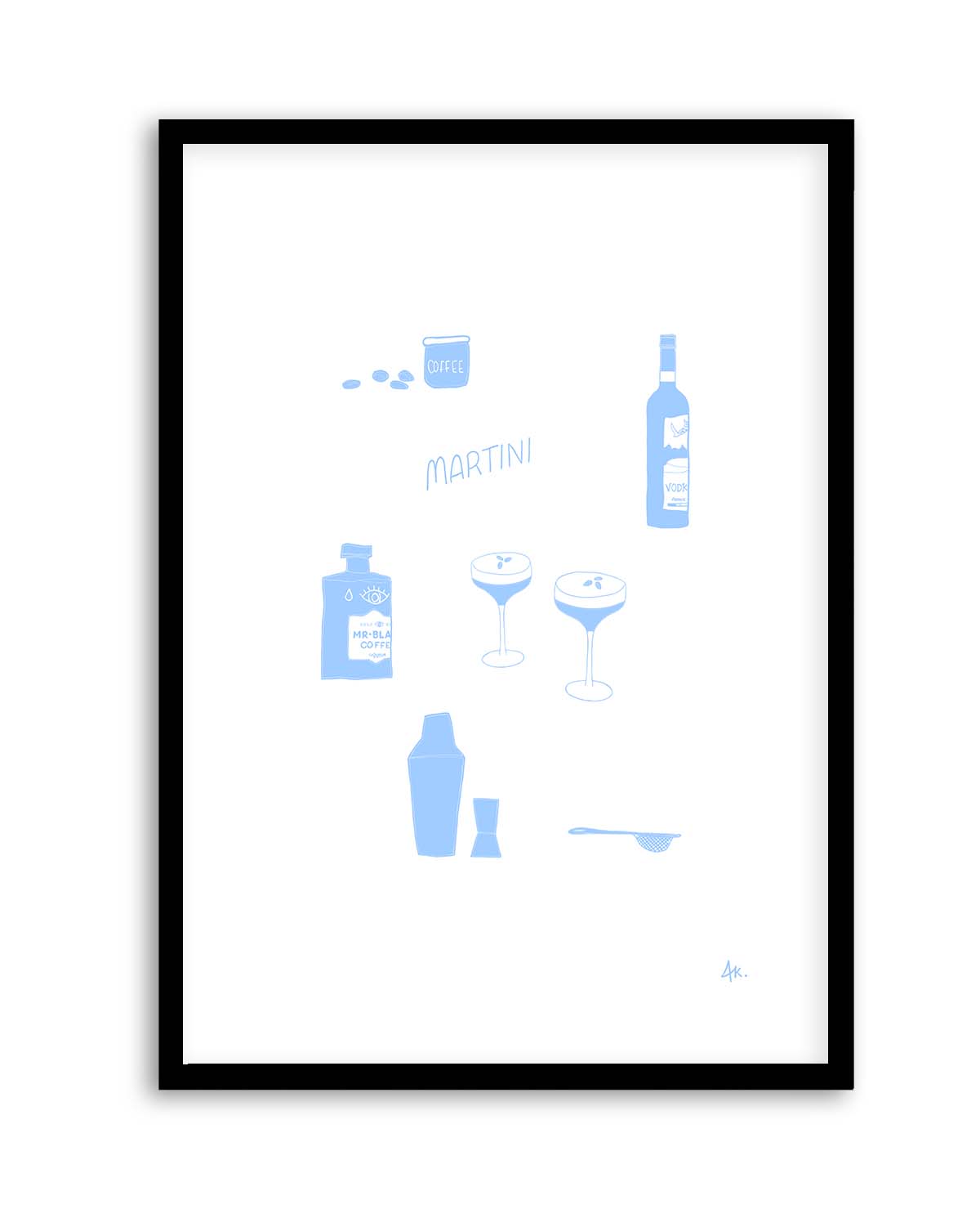 Martini Blue by Anne Korako | Art Print