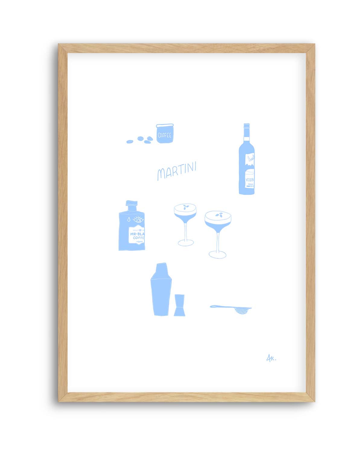 Martini Blue by Anne Korako | Art Print