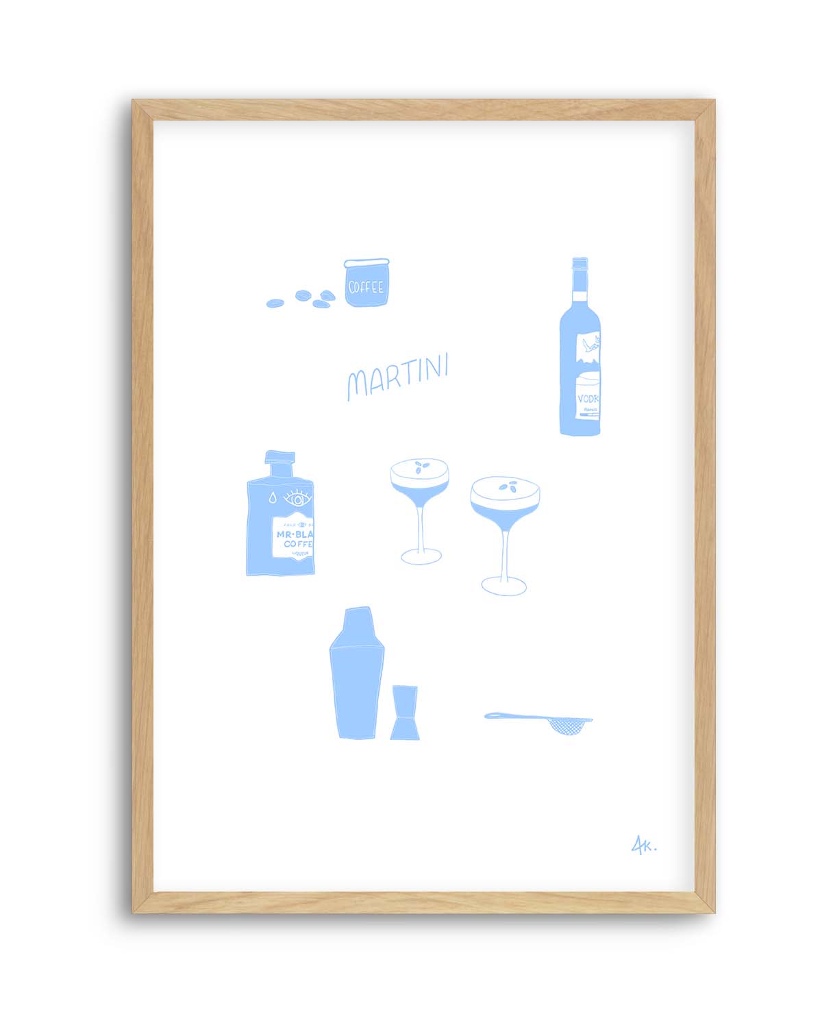 Martini Blue by Anne Korako | Art Print