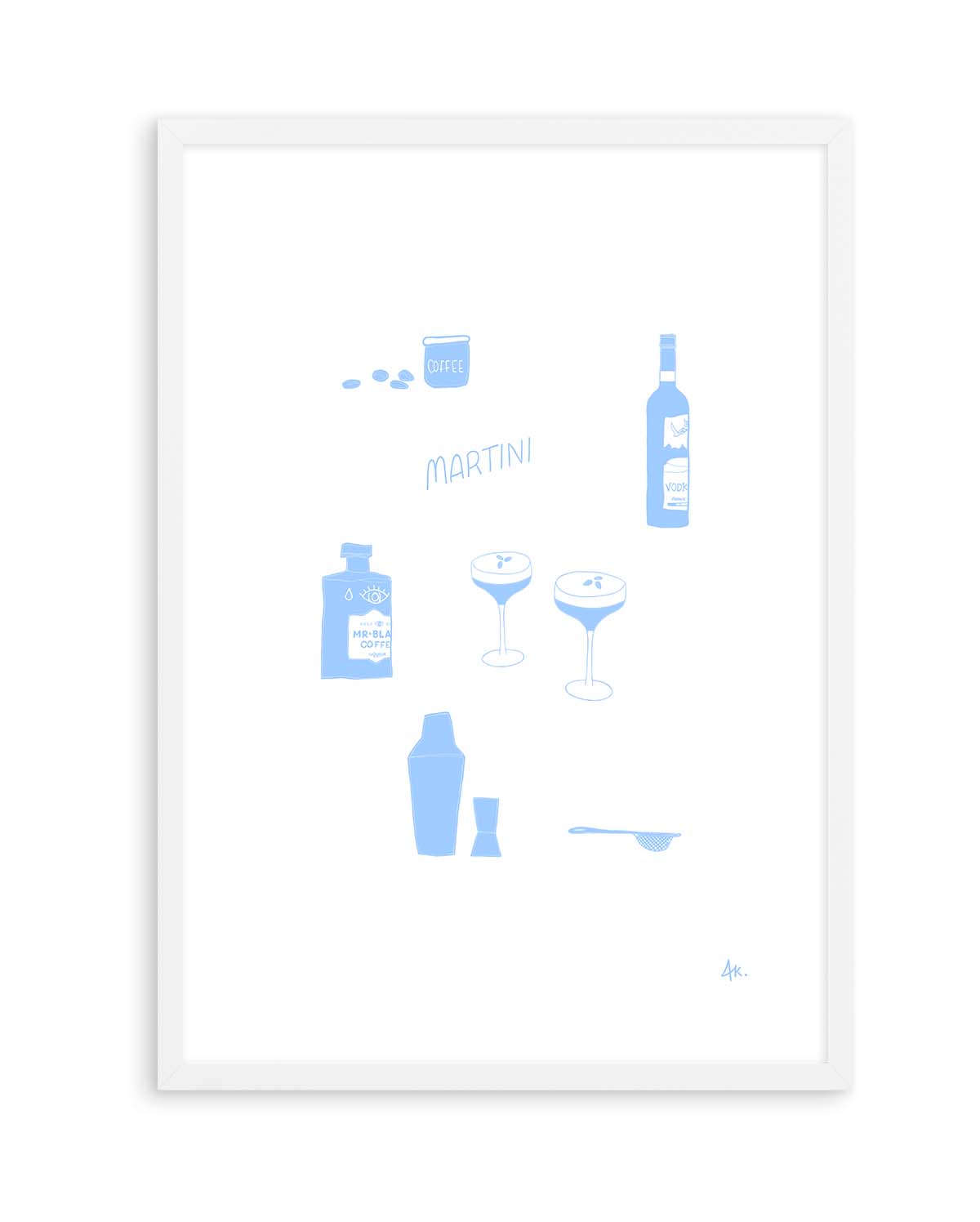 Martini Blue by Anne Korako | Art Print