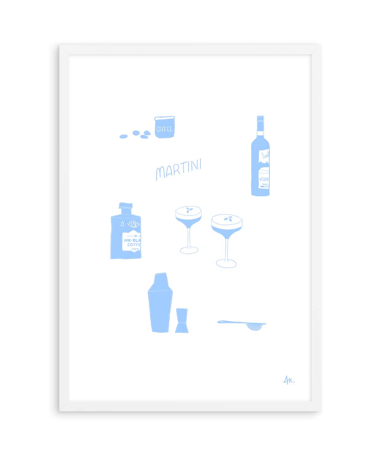 Martini Blue by Anne Korako | Art Print