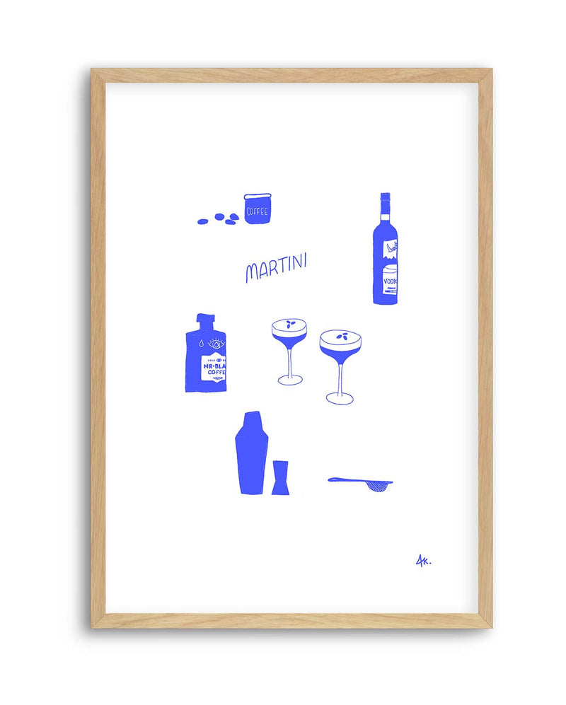 Martini Deep Blue by Anne Korako | Art Print