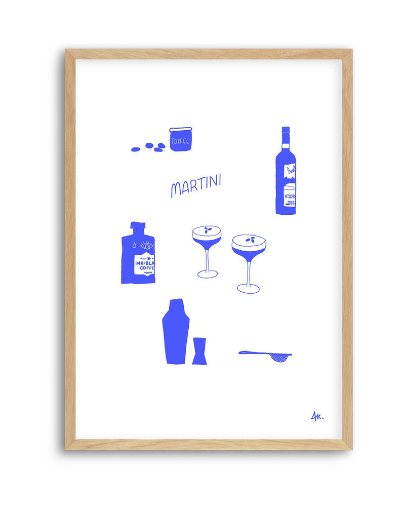 Martini Deep Blue by Anne Korako | Art Print