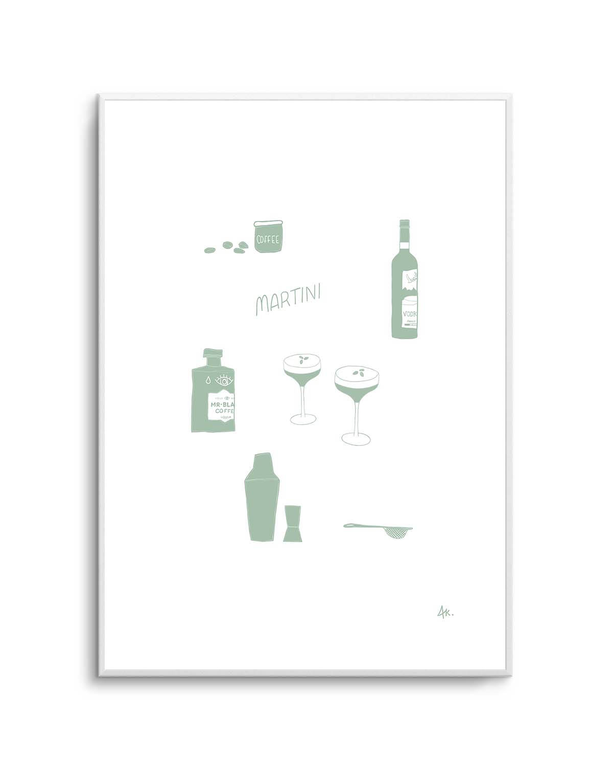 Martini Sage by Anne Korako | Art Print from Olive et Oriel where you can shop wallpaper and artworks online