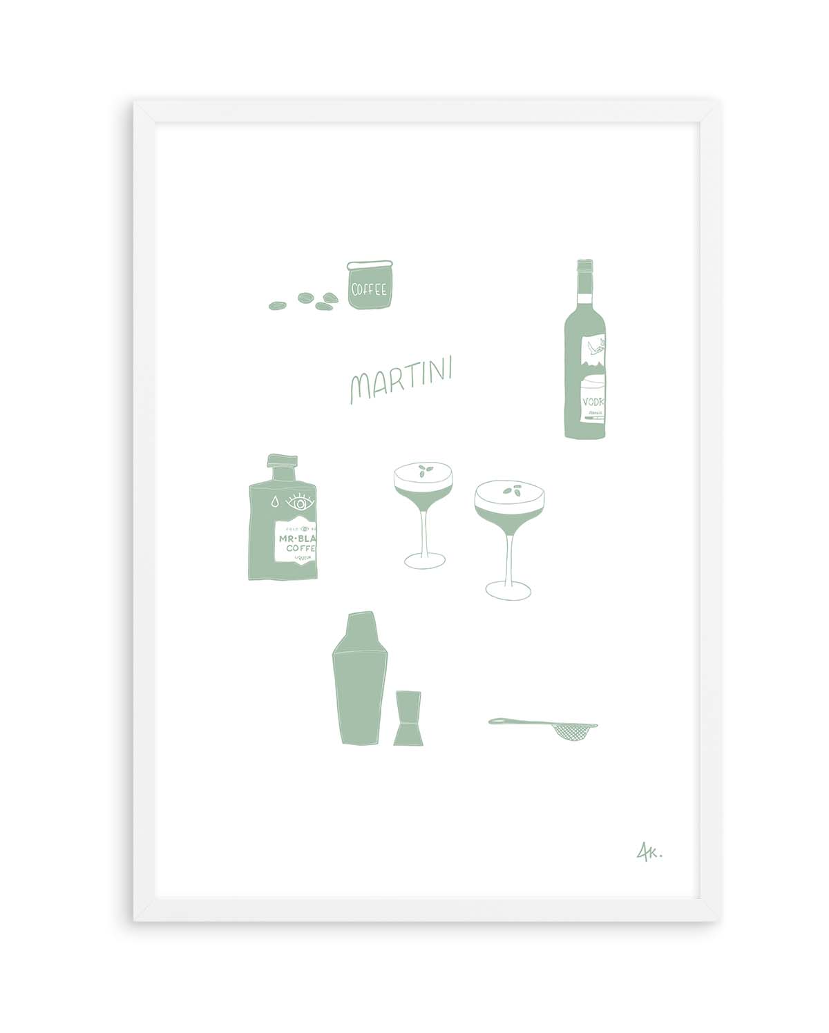 Martini Sage by Anne Korako | Art Print from Olive et Oriel where you can shop wallpaper and artworks online