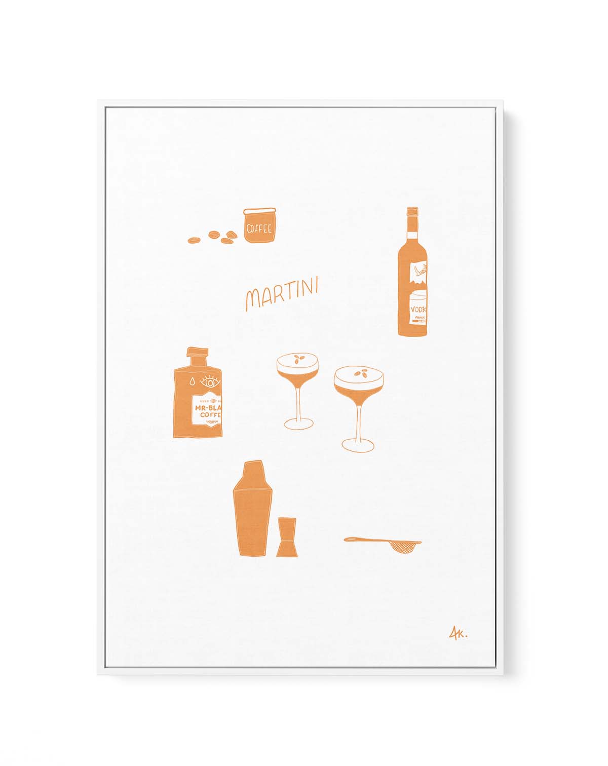 Martini Tan by Anne Korako | Framed Canvas Art Print from Olive et Oriel where you can shop wallpaper and artworks online