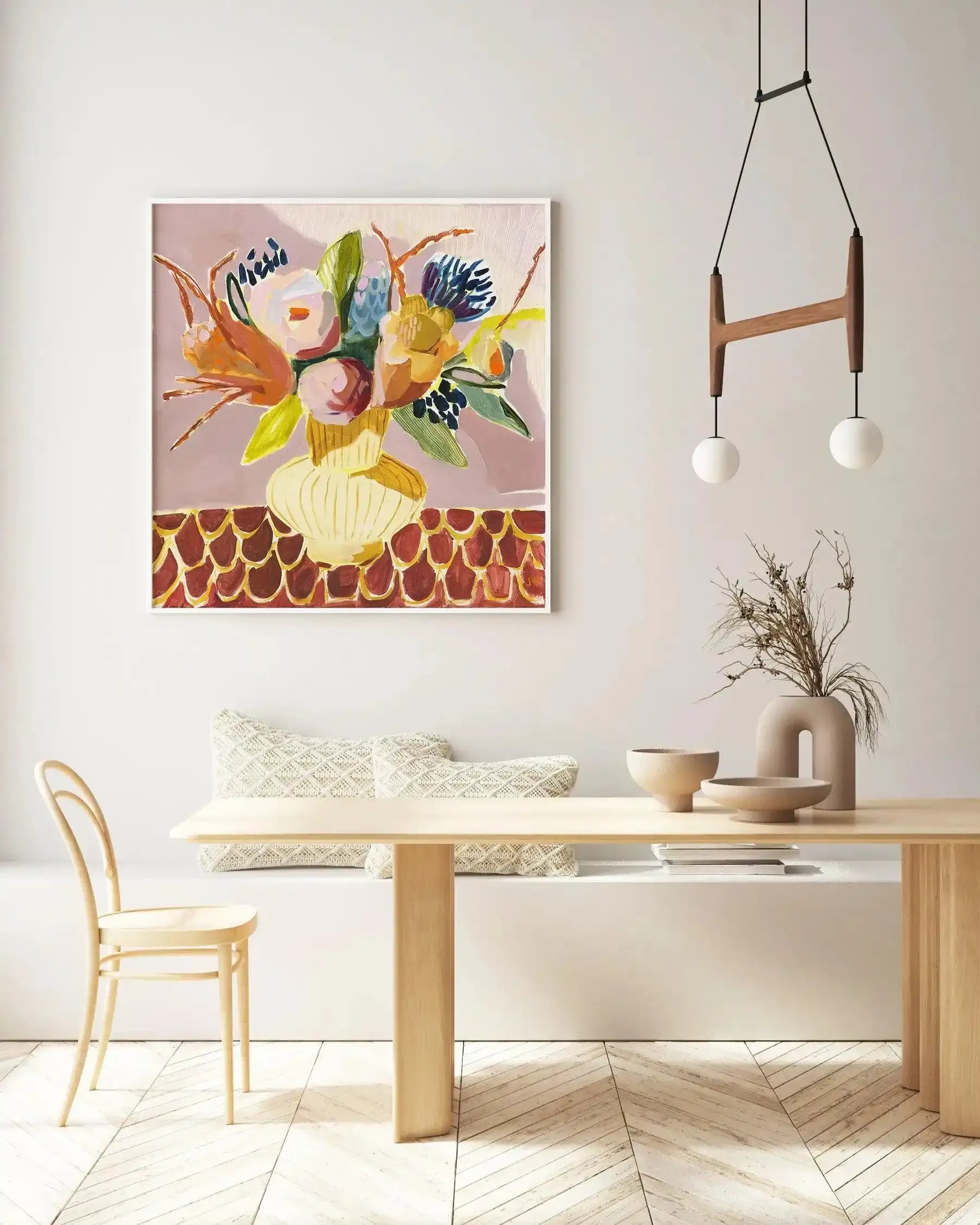 Mauve Floral by Jenny Westenhofer SQ Art Print-PRINT-Olive et Oriel-Jenny Westenhofer-Buy-Australian-Art-Prints-Online-with-Olive-et-Oriel-Your-Artwork-Specialists-Austrailia-Decorate-With-Coastal-Photo-Wall-Art-Prints-From-Our-Beach-House-Artwork-Collection-Fine-Poster-and-Framed-Artwork