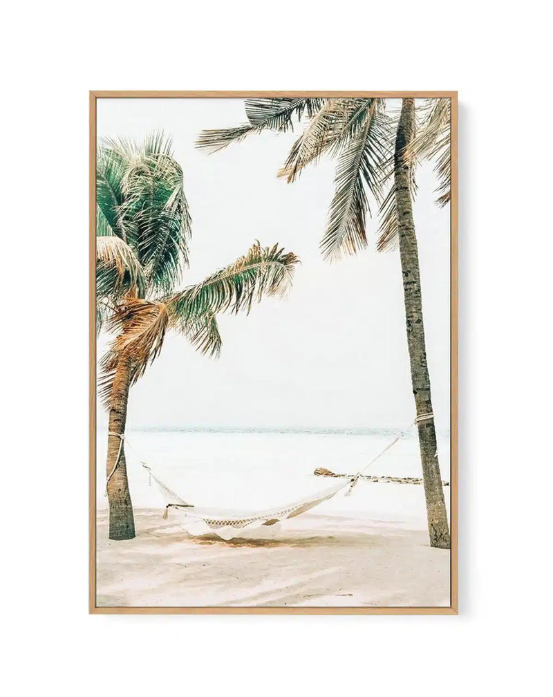 SALE 100x130 Midday in the Maldives | Oak | Framed Canvas Art