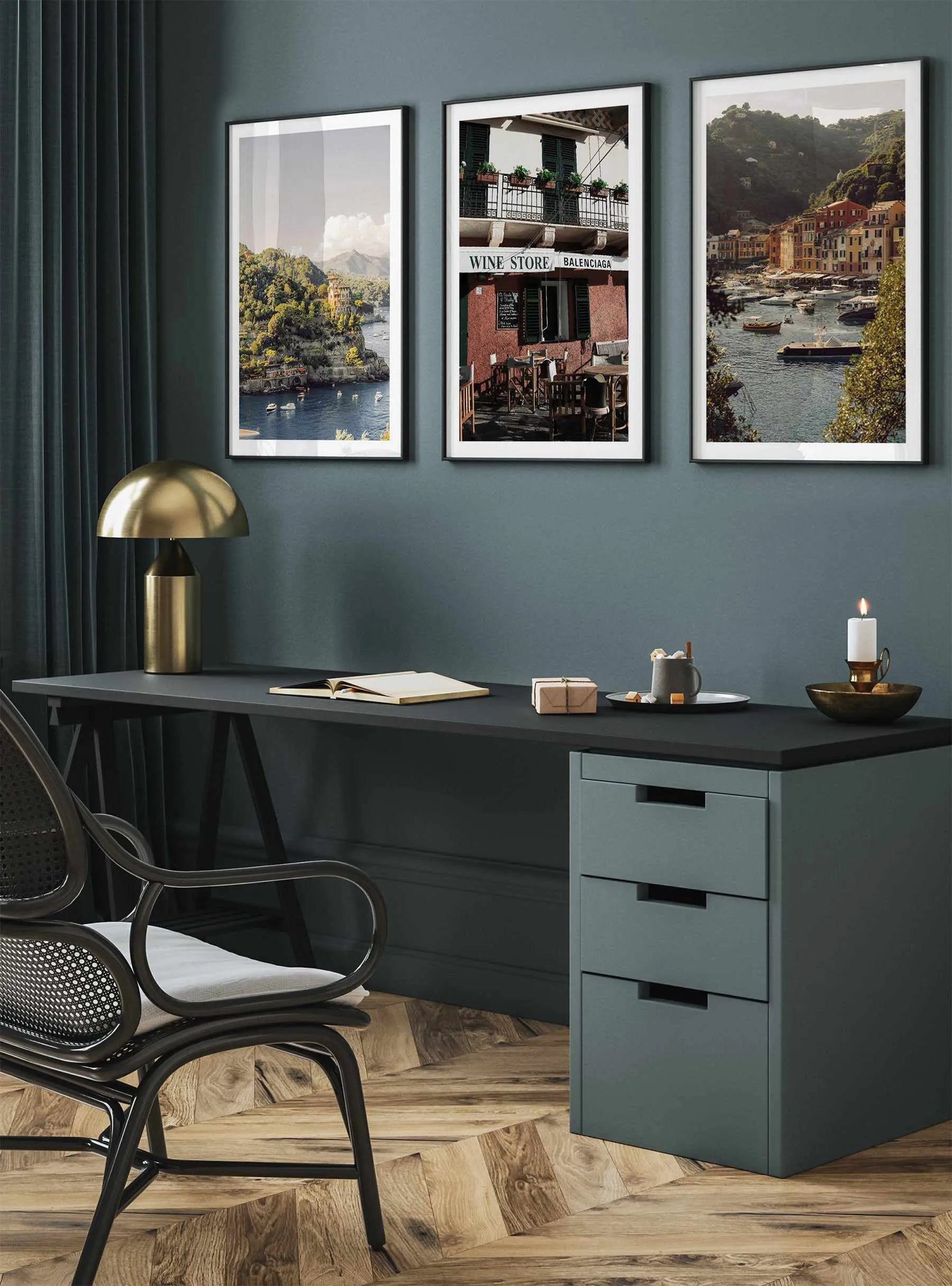 Portofino 1971 Art Print from Olive et Oriel where you can shop wallpaper and artworks online